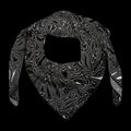 Ink Marble Black Scarf