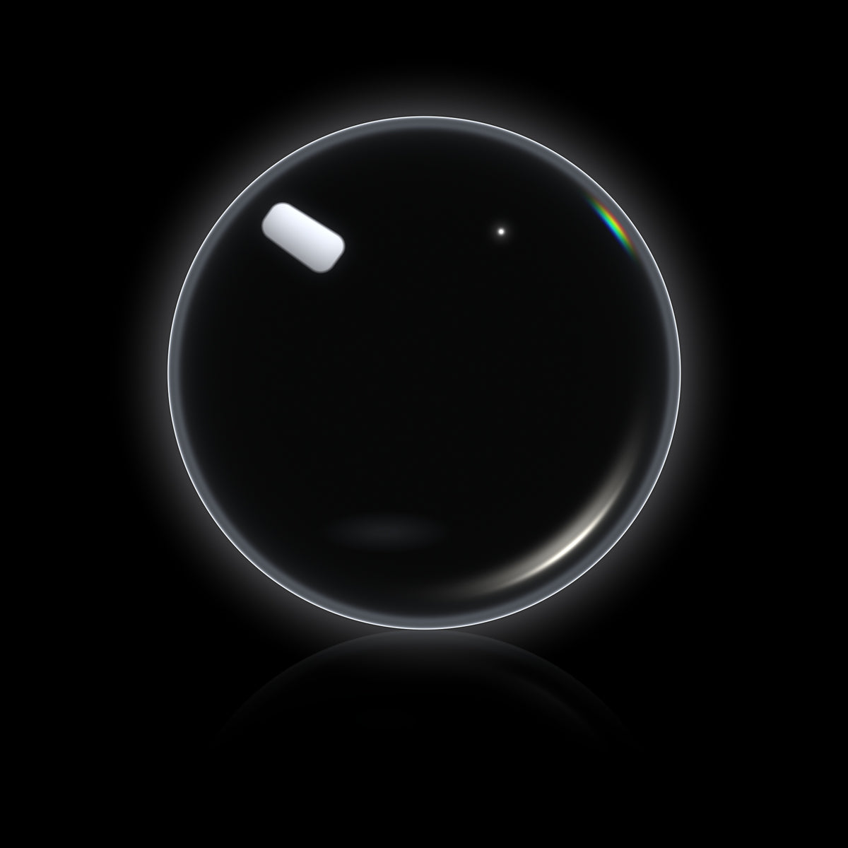 clear 80mm acrylic contact juggling ball for flow arts