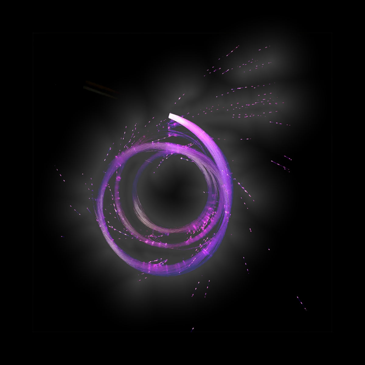 rechargeable fiber-optic LED pixel whip for raves