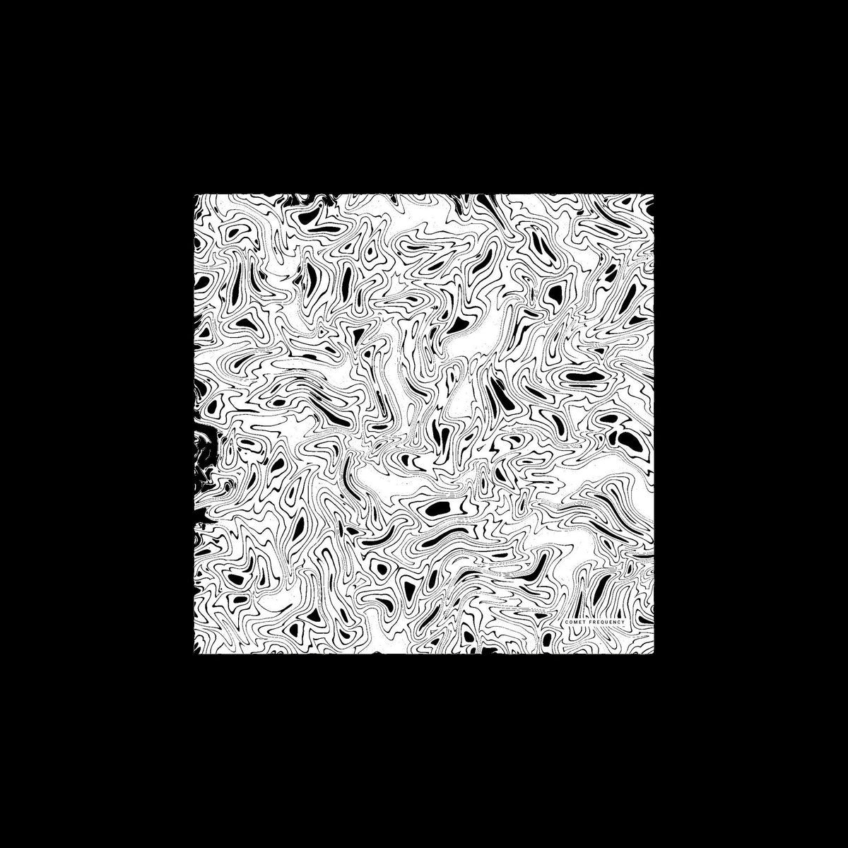 Ink Marble White Scarf: white square rave scarf with black ink marble swirl design, laid flat